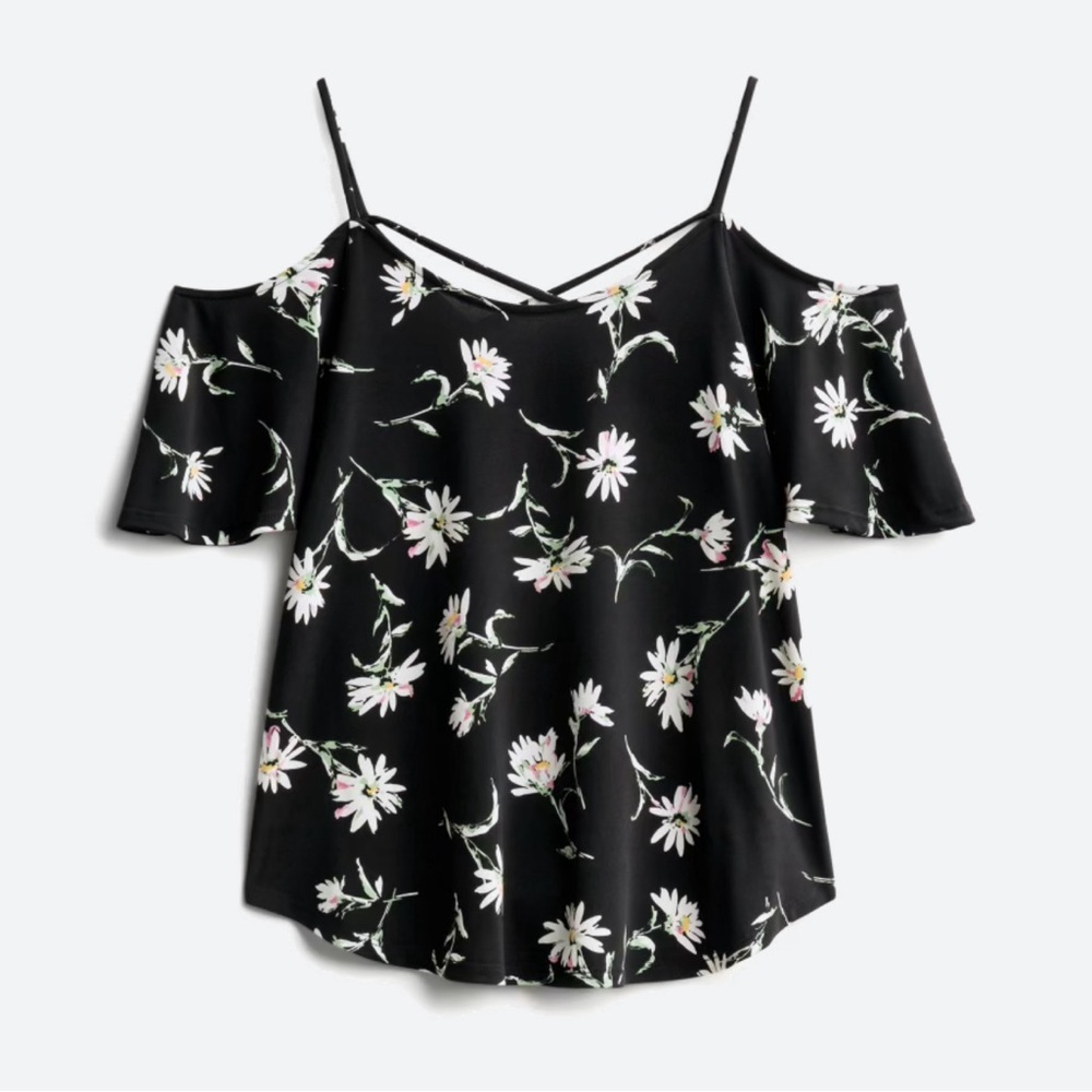 Kaileigh Valette Back Detail Cold Shoulder Knit Top